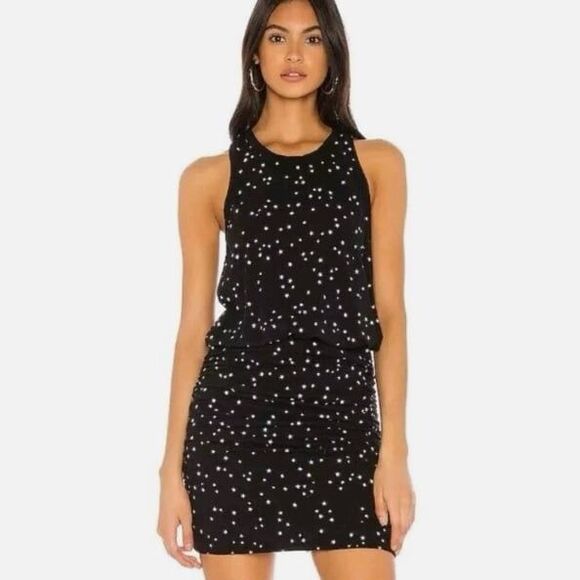 Anthropologie Sundry Star Racerback Ruched Sleeveless Tanking Dress - Picture 1 of 12